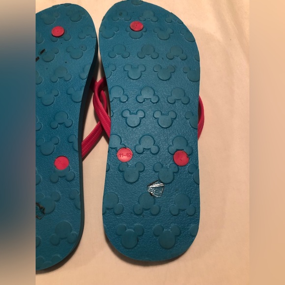 Disney Parks I 🩷 Mickey teal blue flip flops, 10 - Picture 4 of 8
